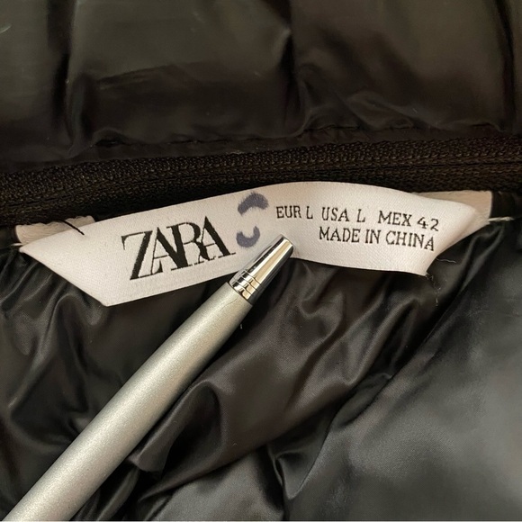 Zara Removable Collar Coat Plaid Size Large - Picture 11 of 14